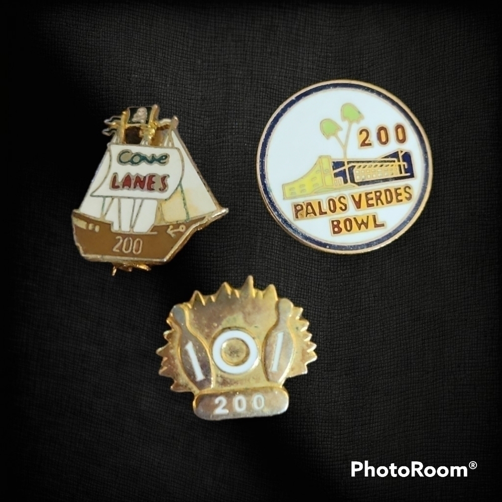VTG Collectible Bowling Game Lapel Hat Tie Pins
